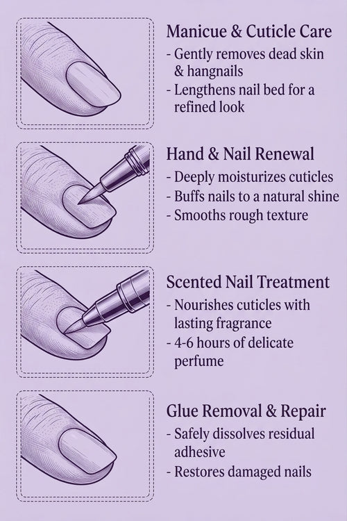 Ceramic-Tip Cuticle Oil Pen & Exfoliator – Revives Weak Nails, Removes Dead Skin, & Hydrates Cuticles On-The-Go
