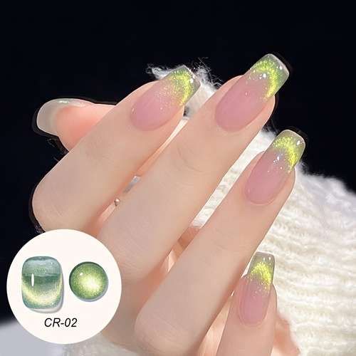 Luminous Sage Green Cateye UV gel